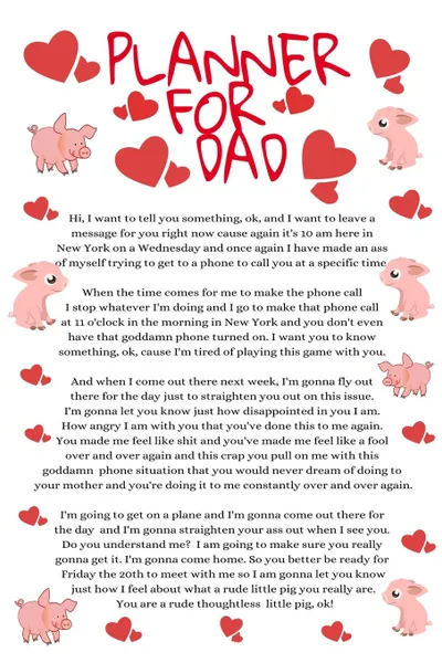 Обложка книги Planner For Dad. Funny Thoughtless Little Pig Dad Daughter Daily Diary, Journal, Calendar - Temper Tantrum Gag Gift For Tempered Dads - Father's Day Diary With Rude Message & Saying To Daughter, Son - Parody Journal Gift From Wife, Daughter, Steps..., Jennifer Wellington