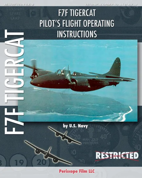 Обложка книги F7F Tigercat Pilot's Flight Operating Instructions, U.S. Navy