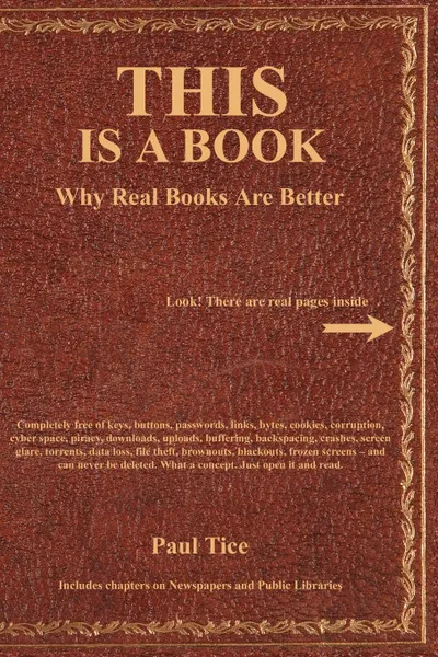 Обложка книги THIS Is a Book. Why Real Books Are Better, Paul Tice