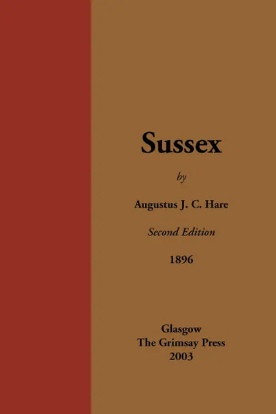 Обложка книги Sussex, 1896, Augustus John Cuthbert Hare