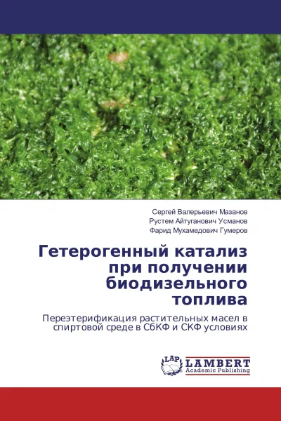 Обложка книги Гетерогенный катализ при получении биодизельного топлива, Сергей Валерьевич Мазанов,Рустем Айтуганович Усманов, Фарид Мухамедович Гумеров