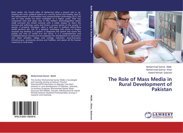 Обложка книги The Role of Mass Media in Rural Development of Pakistan, Muhammad Samar Malik,Muhammad Qamar Khan and Saeed Ahmad Qaisrani