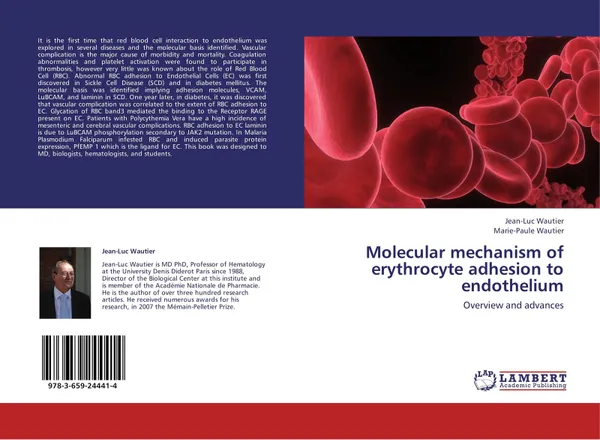 Обложка книги Molecular mechanism of erythrocyte adhesion to endothelium, Jean-Luc Wautier and Marie-Paule Wautier