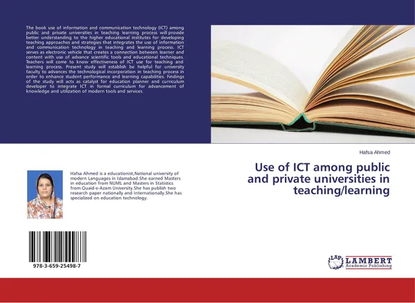 Обложка книги Use of ICT among public and private universities in teaching/learning, Hafsa Ahmed