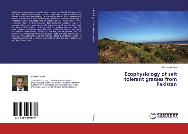 Обложка книги Ecophysiology of salt tolerant grasses from Pakistan, Salman Gulzar