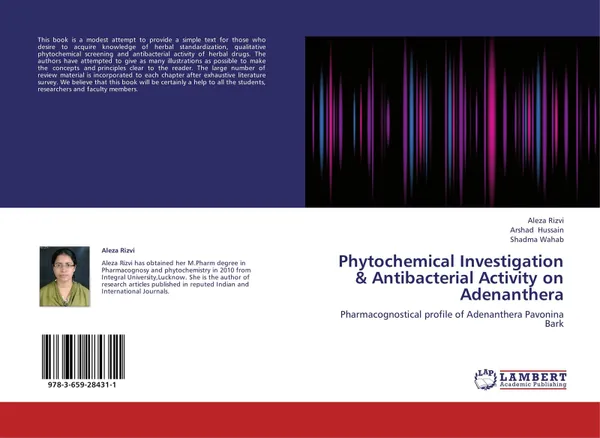 Обложка книги Phytochemical Investigation & Antibacterial Activity on Adenanthera, Aleza Rizvi,Arshad Hussain and Shadma Wahab