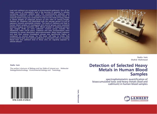 Обложка книги Detection of Selected Heavy Metals in Human Blood Samples, Nadia Iram and Shahid Mahmood