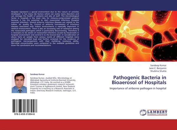 Обложка книги Pathogenic Bacteria in Bioaerosol of Hospitals, Sandeep Kumar,Jane C. Benjamin and Shubhra Shukla