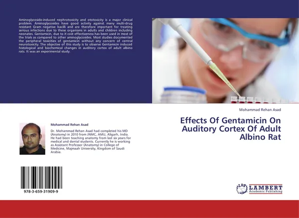 Обложка книги Effects Of Gentamicin On Auditory Cortex Of Adult Albino Rat, Mohammad Rehan Asad