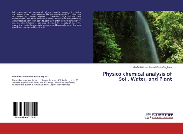 Обложка книги Physico chemical analysis of Soil, Water, and Plant, Mesfin Birhanu Fanuel Kasim Tegbaru