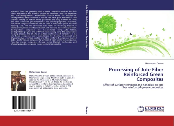 Обложка книги Processing of Jute Fiber Reinforced Green Composites, Mohammad Dewan