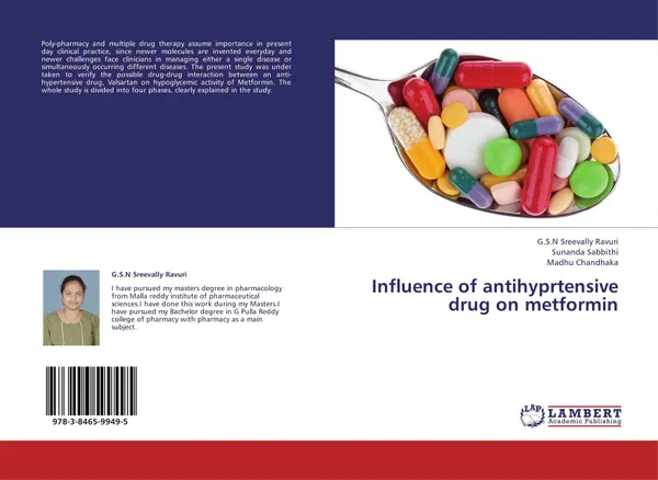 Обложка книги Influence of antihyprtensive drug on metformin, G.S.N Sreevally Ravuri,Sunanda Sabbithi and Madhu Chandhaka