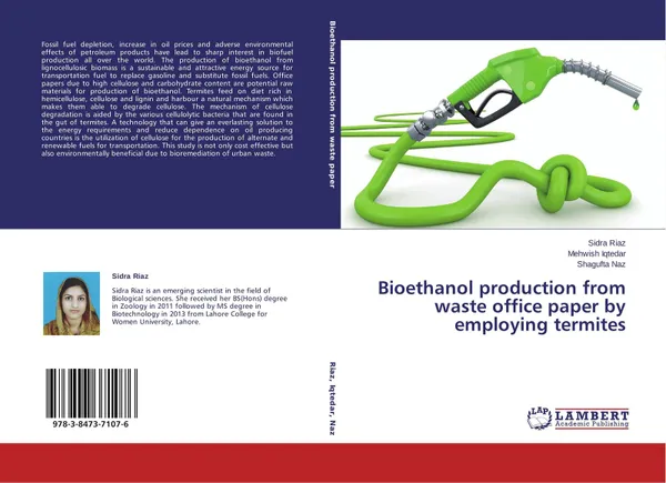 Обложка книги Bioethanol production from waste office paper by employing termites, Sidra Riaz,Mehwish Iqtedar and Shagufta Naz