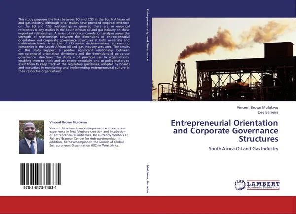 Обложка книги Entrepreneurial Orientation and Corporate Governance Structures, Vincent Brown Molokwu and Jose Barreira