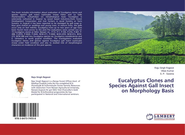 Обложка книги Eucalyptus Clones and Species Against Gall Insect on Morphology Basis, Raju Singh Rajpoot,Vikas Kumar and S. P. Saxena