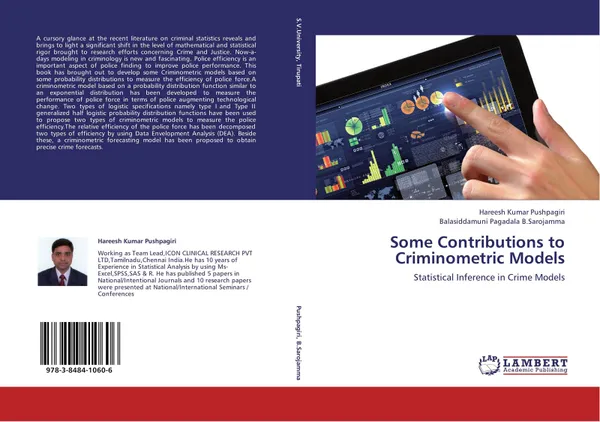 Обложка книги Some Contributions to Criminometric Models, Hareesh Kumar Pushpagiri and Balasiddamuni Pagadala B.Sarojamma