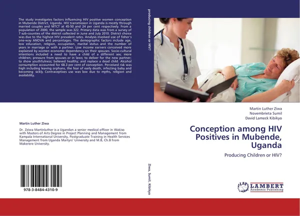 Обложка книги Conception among HIV Positives in Mubende, Uganda, Martin Luther Ziwa,Novembrieta Sumil and David Lameck Kibikyo