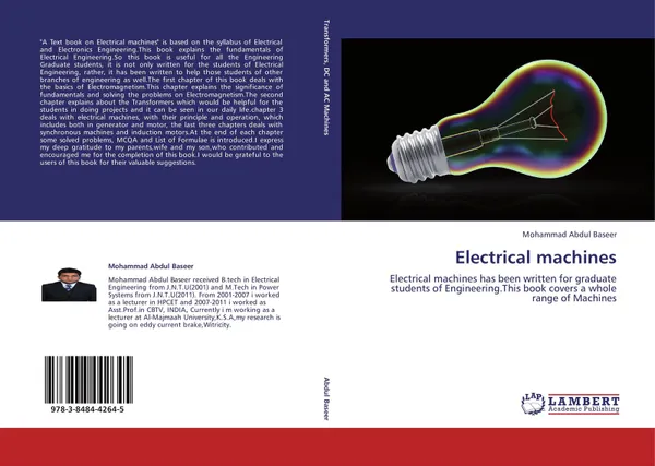 Обложка книги Electrical machines, Mohammad Abdul Baseer