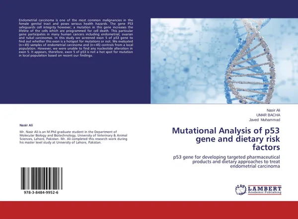 Обложка книги Mutational Analysis of p53 gene and dietary risk factors, Nasir Ali,Umar Bacha and Javed Muhammad