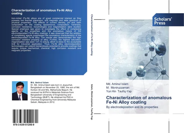 Обложка книги Characterization of anomalous Fe-Ni Alloy coating, Md. Aminul Islam,M. Moniruzzaman and Yun Hin Taufiq-Yap