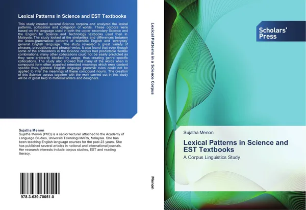 Обложка книги Lexical Patterns in Science and EST Textbooks, Sujatha Menon