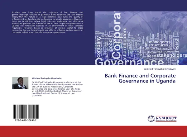 Обложка книги Bank Finance and Corporate Governance in Uganda, Winifred Tarinyeba Kiryabwire