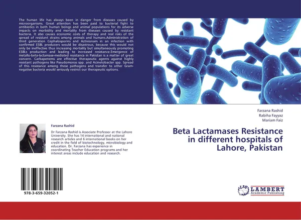 Обложка книги Beta Lactamases Resistance in different hospitals of Lahore, Pakistan, Farzana Rashid,Rabiha Fayyaz and Mariam Faiz