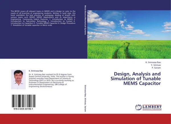 Обложка книги Design, Analysis and Simulation of Tunable MEMS Capacitor, K. Srinivasa Rao,Y. Srinivas and P. Sairam