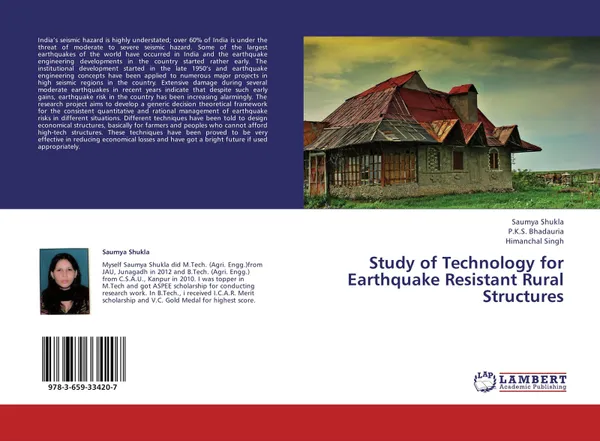 Обложка книги Study of Technology for Earthquake Resistant Rural Structures, Saumya Shukla,P.K.S. Bhadauria and Himanchal Singh