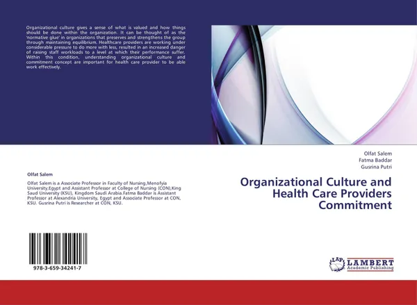 Обложка книги Organizational Culture and Health Care Providers Commitment, Olfat Salem,Fatma Baddar and Gusrina Putri