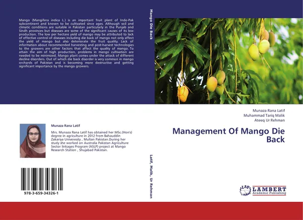 Обложка книги Management Of Mango Die Back, Munaza Rana Latif,Muhammad Tariq Malik and Ateeq Ur Rehman