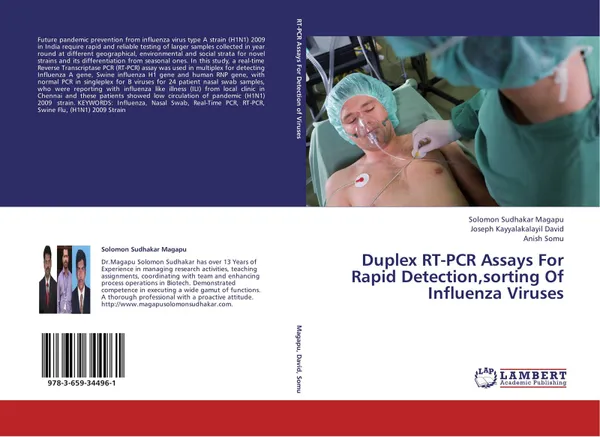 Обложка книги Duplex RT-PCR Assays For Rapid Detection,sorting Of Influenza Viruses, Solomon Sudhakar Magapu,Joseph Kayyalakalayil David and Anish Somu