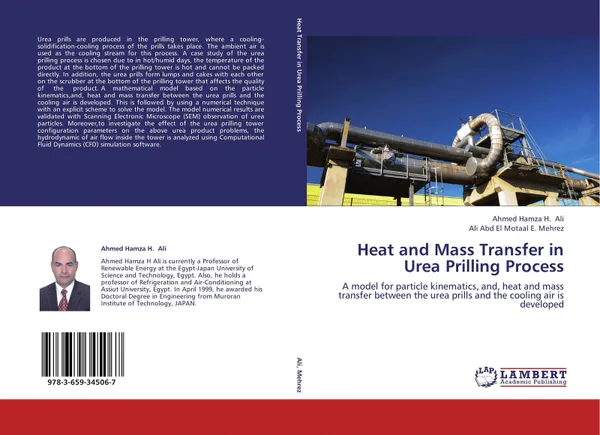 Обложка книги Heat and Mass Transfer in Urea Prilling Process, Ahmed  Hamza H. Ali and Ali Abd El Motaal E. Mehrez