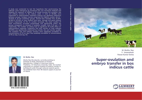 Обложка книги Super-ovulation and embryo transfer in bos indicus cattle, M. Mutha Rao,Y. Umamahesh and Pawan Kumar Verma