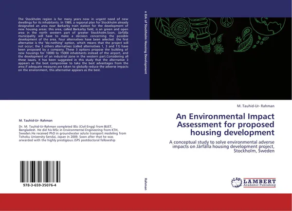 Обложка книги An Environmental Impact Assessment for proposed housing development, M. Tauhid-Ur- Rahman