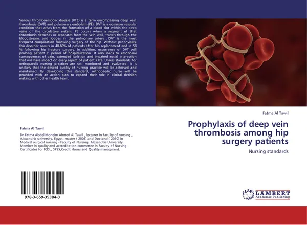 Обложка книги Prophylaxis of deep vein thrombosis among hip surgery patients, Fatma Al Tawil