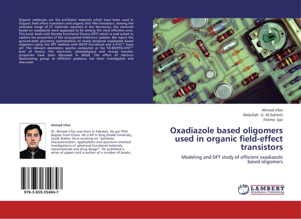 Обложка книги Oxadiazole based oligomers used in organic field-effect transistors, Ahmad Irfan,Abdullah G. Al-Sehemi and Fatima Ijaz