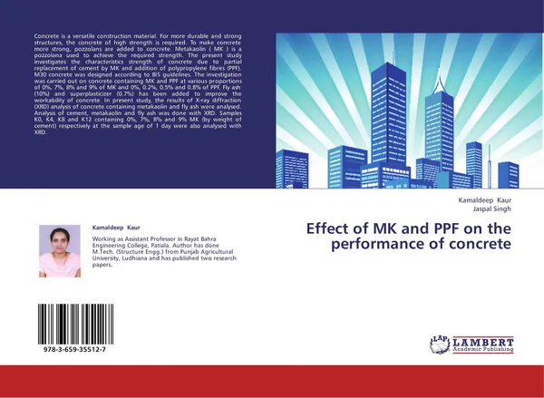 Обложка книги Effect of MK and PPF on the performance of concrete, Kamaldeep Kaur and Jaspal Singh