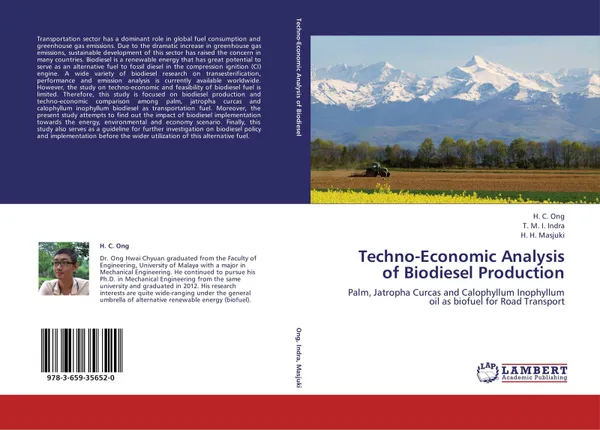 Обложка книги Techno-Economic Analysis of Biodiesel Production, H. C. Ong,T. M. I. Indra and H. H. Masjuki