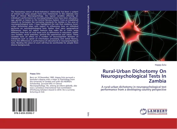 Обложка книги Rural-Urban Dichotomy On Neuropsychological Tests In Zambia, Happy Zulu