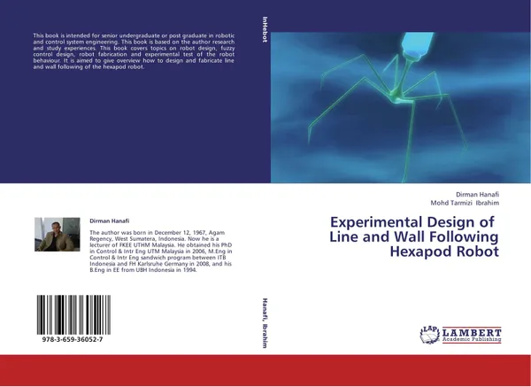 Обложка книги Experimental Design of Line and Wall Following Hexapod Robot, Dirman Hanafi and Mohd Tarmizi Ibrahim