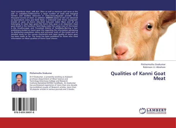 Обложка книги Qualities of Kanni Goat Meat, Pitchaimuthu Sivakumar and Robinson J.J. Abraham