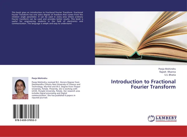 Обложка книги Introduction to Fractional Fourier Transform, Pooja Mohindru,Rajesh Khanna and S.S. Bhatia