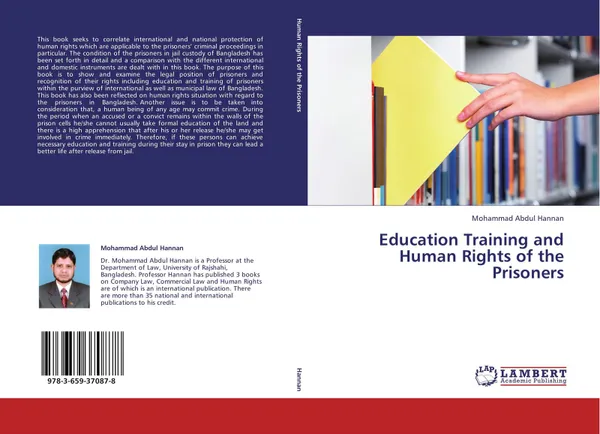 Обложка книги Education Training and Human Rights of the Prisoners, Mohammad Abdul Hannan