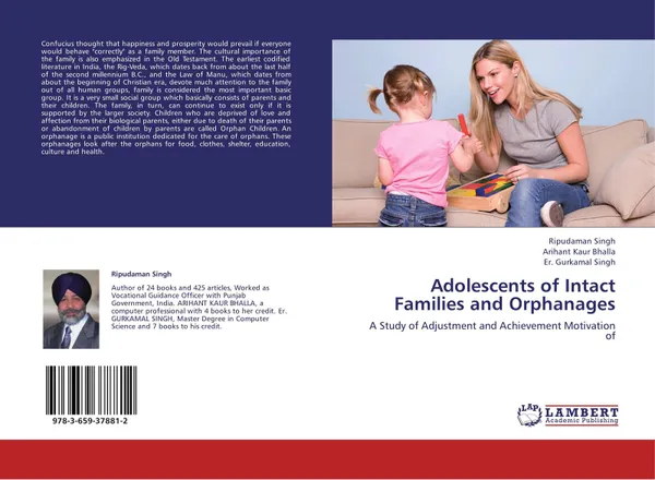 Обложка книги Adolescents of Intact Families and Orphanages, Ripudaman Singh,Arihant Kaur Bhalla and Er. Gurkamal Singh