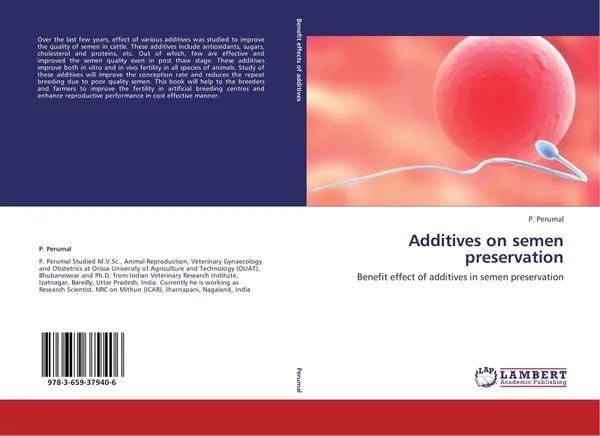 Обложка книги Additives on semen preservation, P. Perumal