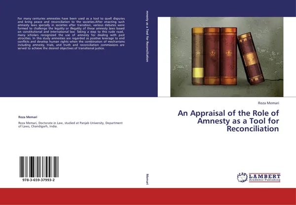 Обложка книги An Appraisal of the Role of Amnesty as a Tool for Reconciliation, Roza Memari