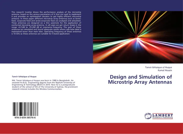 Обложка книги Design and Simulation of Microstrip Array Antennas, Tanvir Ishtaique ul Huque and Kamal Hosain