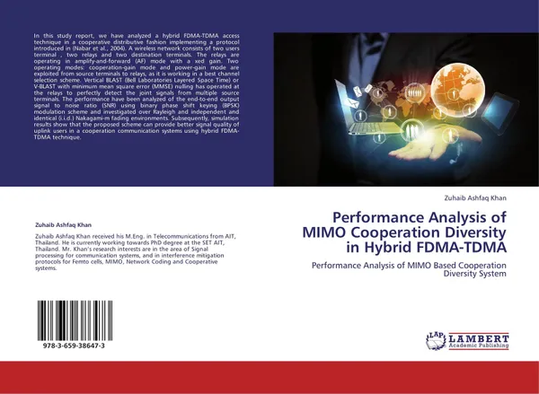 Обложка книги Performance Analysis of MIMO Cooperation Diversity in Hybrid FDMA-TDMA, Zuhaib Ashfaq Khan