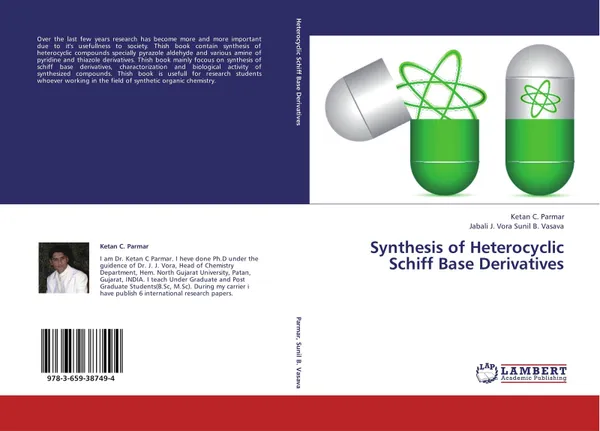 Обложка книги Synthesis of Heterocyclic Schiff Base Derivatives, Ketan C. Parmar and Jabali  J. Vora Sunil B. Vasava